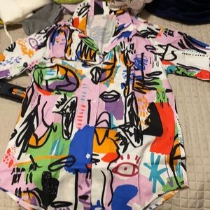 Colorblock blouse never worn from shein